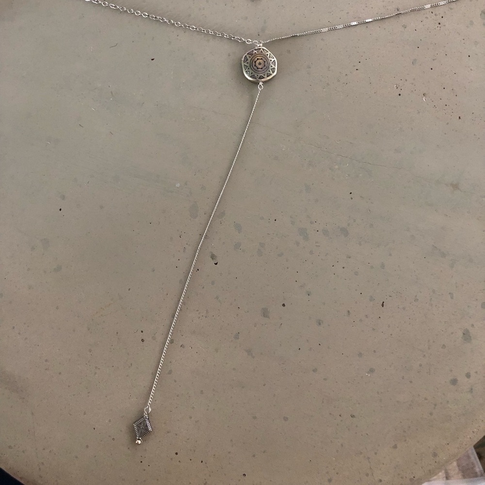 Vanessa Mooney Silver Drop Necklace